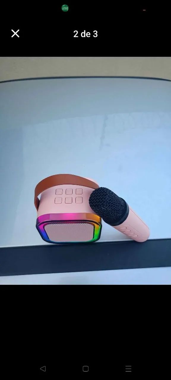 Caixinha de som Bluetooth com microfone  - Foto 3