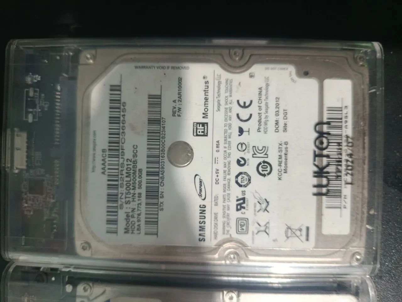 Vendo HD Externo 500GB já com Case Transparente USB 3.0 Lukton - é só plugar e usar!<br> - Foto 2