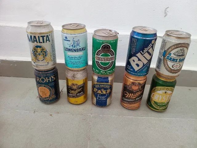 Coleção com 85 Latas de Cerveja Cheias de 1995 a 2000 - Foto 3