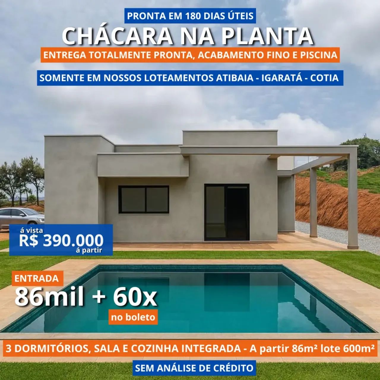 Chácaras planejadas com excelente acabamento e infraestrutura. - Foto 4