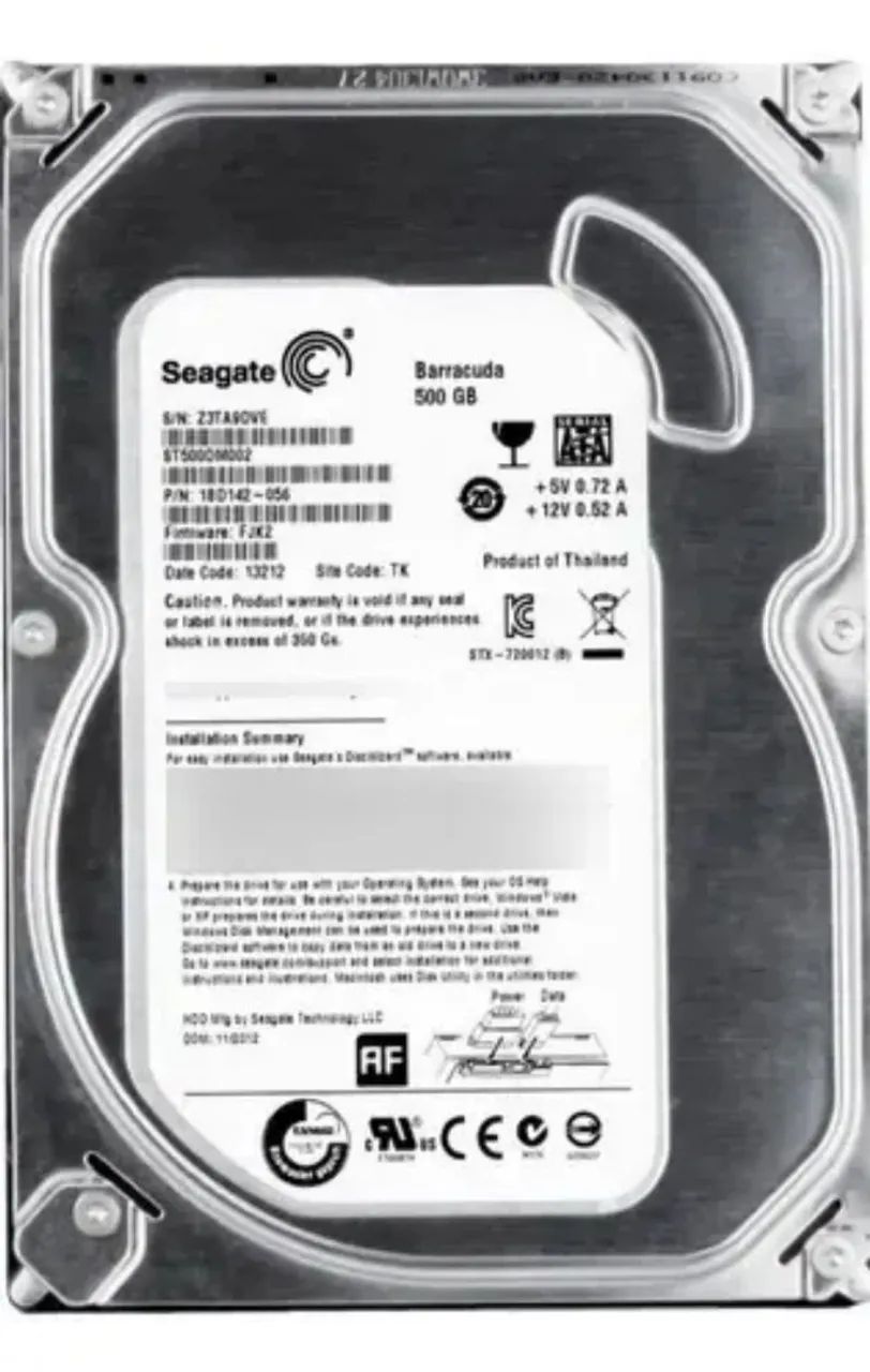 Hd seagate barracuda 500gb tudo ok