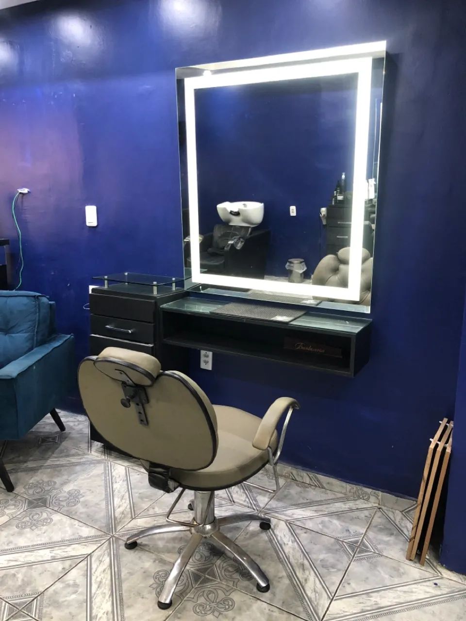 Bancada pra salão e barbearia  completa 