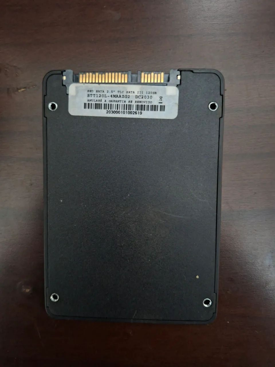 SSD 120GB SATA 3 2.5 Polegadas 96% Saude Apens 141 Horas de Uso