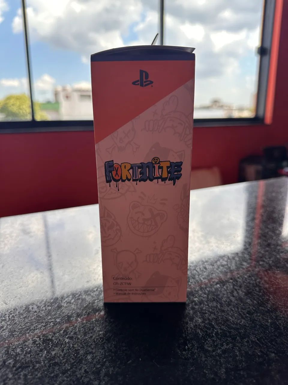 Controle Sem Fio Dualsense Edição Limitada Fortnite Ps5 Novo Azul - Foto 3