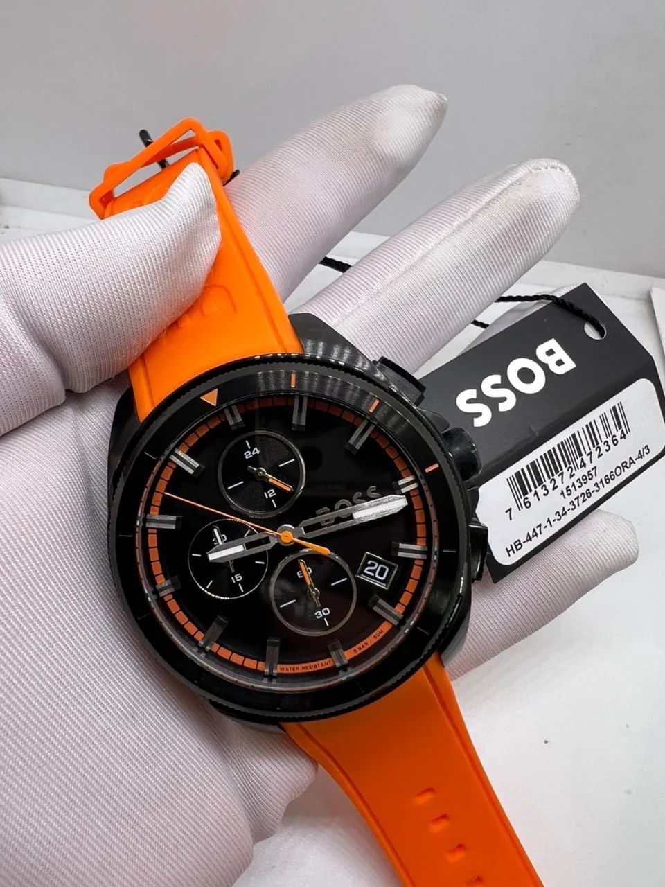 Relogio Masculino - Boss - Laranja - Silicone - Premium AAA+