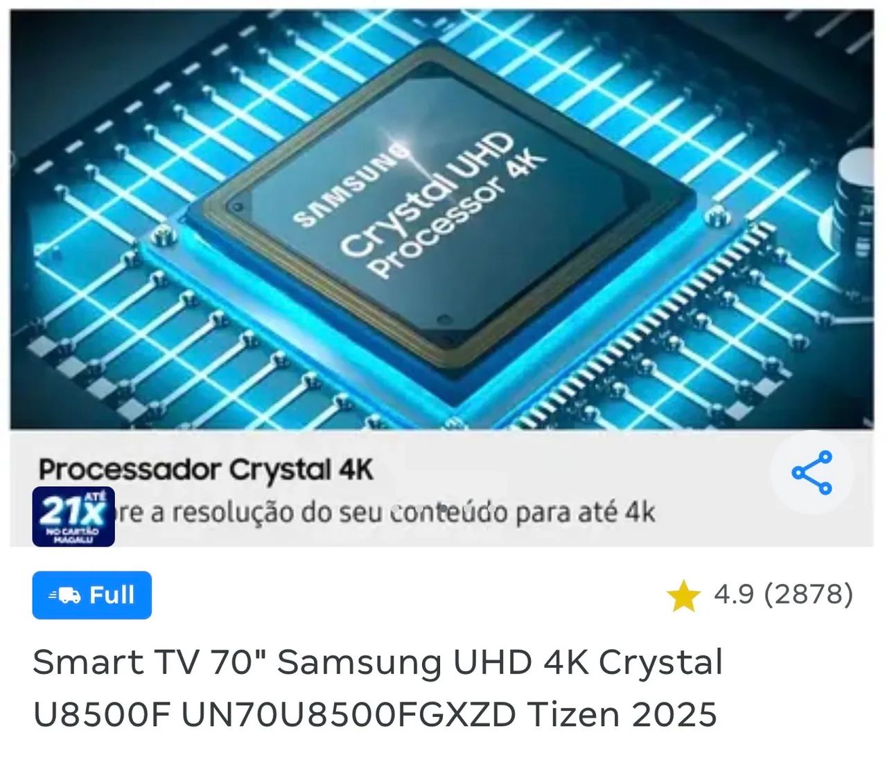 Smart Tv Samsung 70 - para retirada de peças  - Foto 6