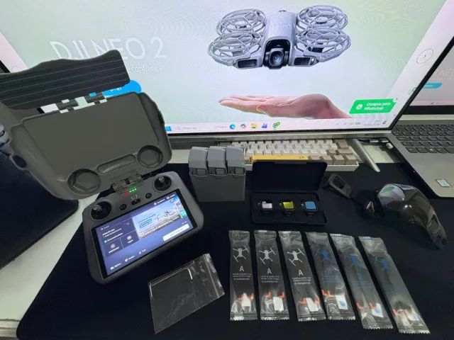 CONTROLE DJI RC 2 + CAPA DE PROTEÇÃO SOLAR + 3 BATERIAS + HUB + FILTROS ND + BOLSA ! 