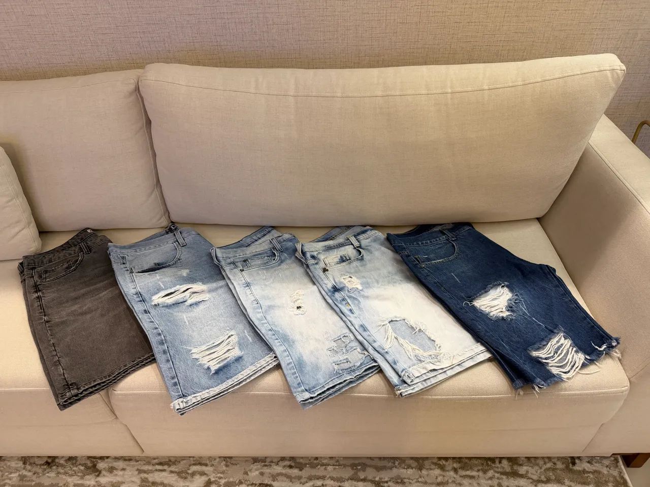 LOTE DE BERMUDAS JEANS TAM 42 