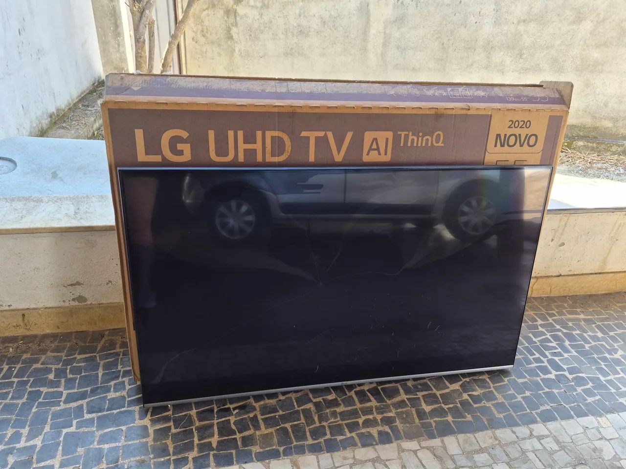 TV LG 55 polegadas tela rachada - Foto 2