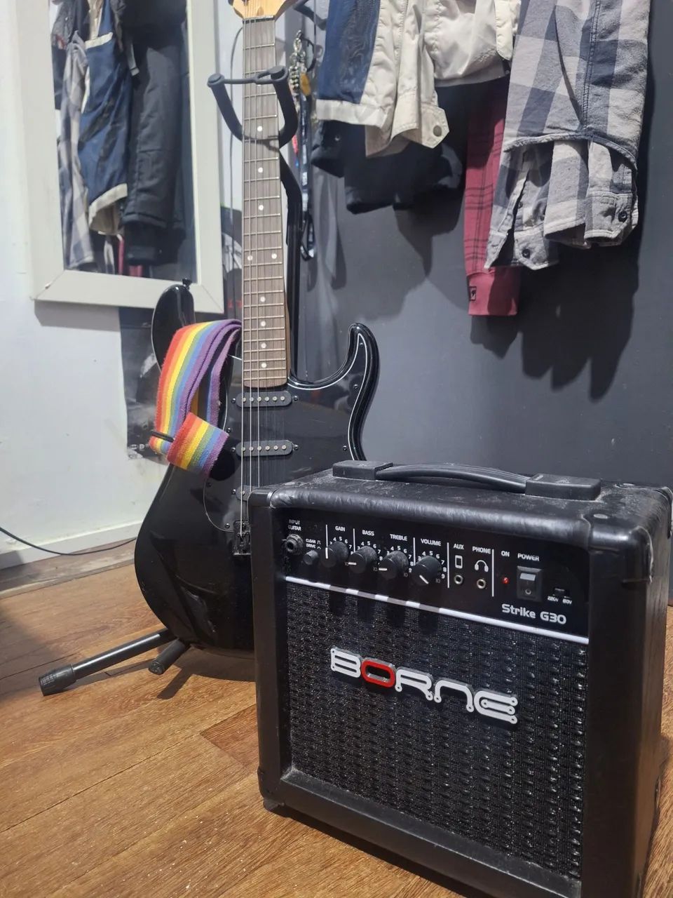 Guitarra e amplificador 