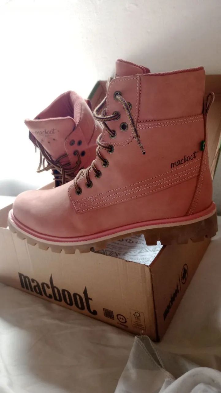 Bota Couro Macboot Papoula Rosa tam. 39 - Foto 4