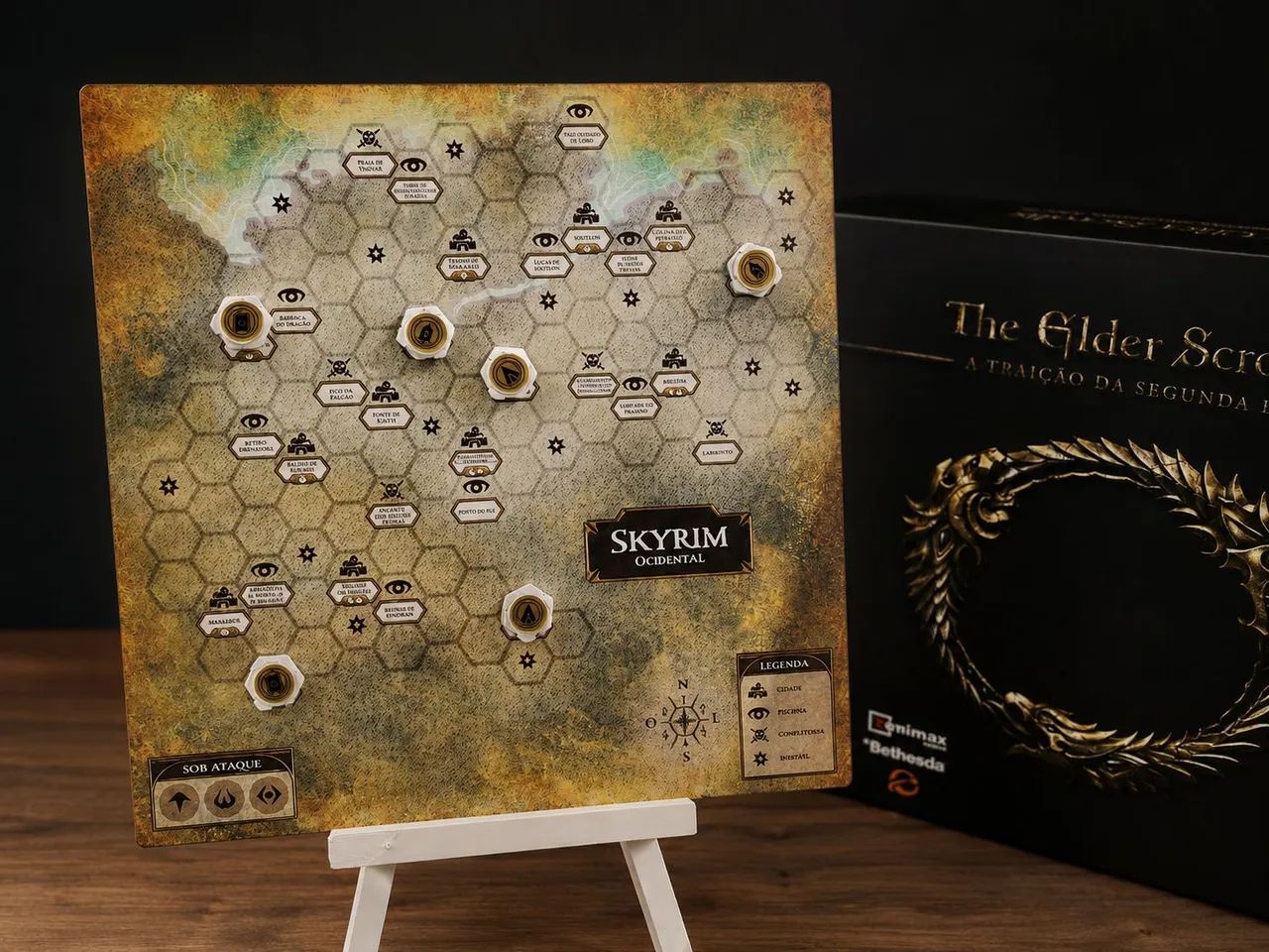 Mapa magnético para Elder Scrolls Traição da Segunda era - Boardgame 