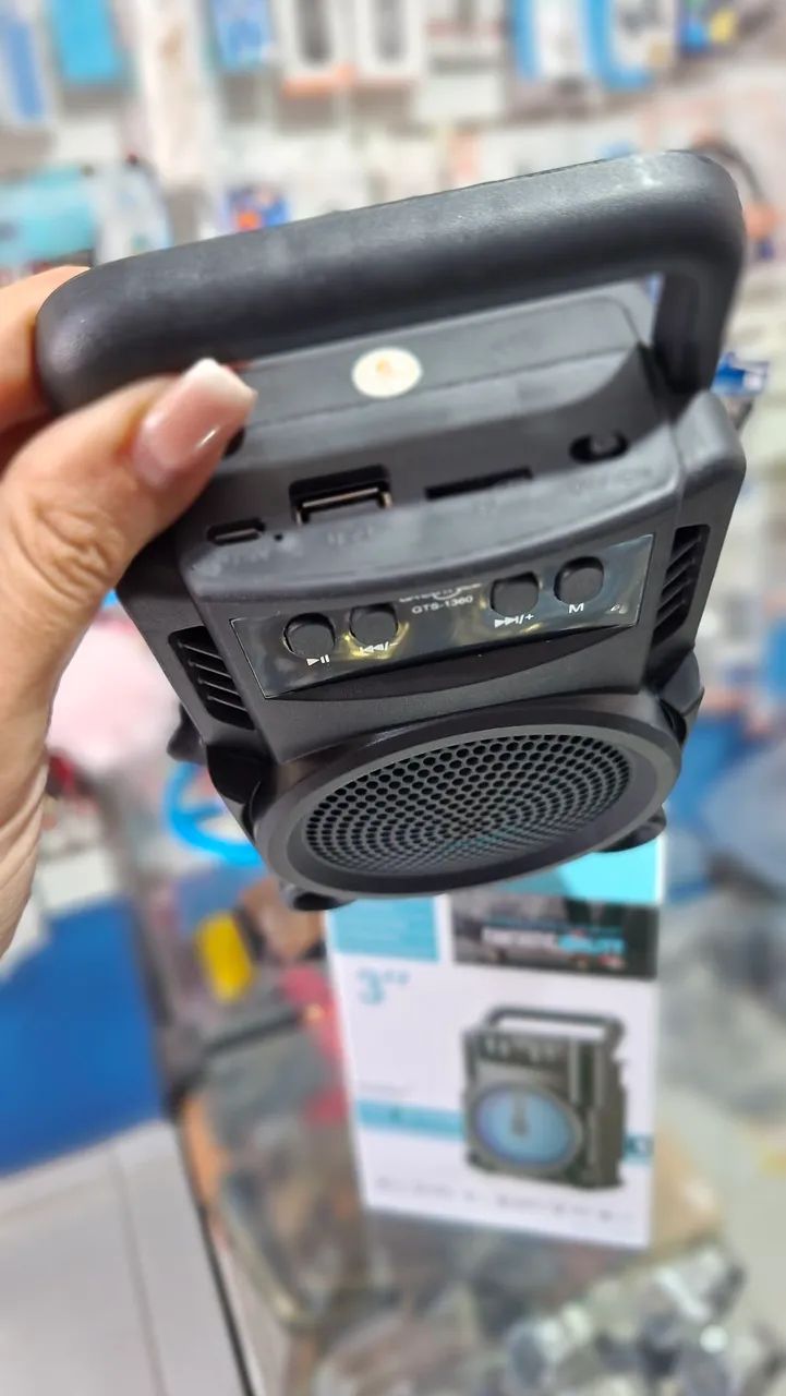 Caixa de som Bluetooth com rádio FM - Foto 3