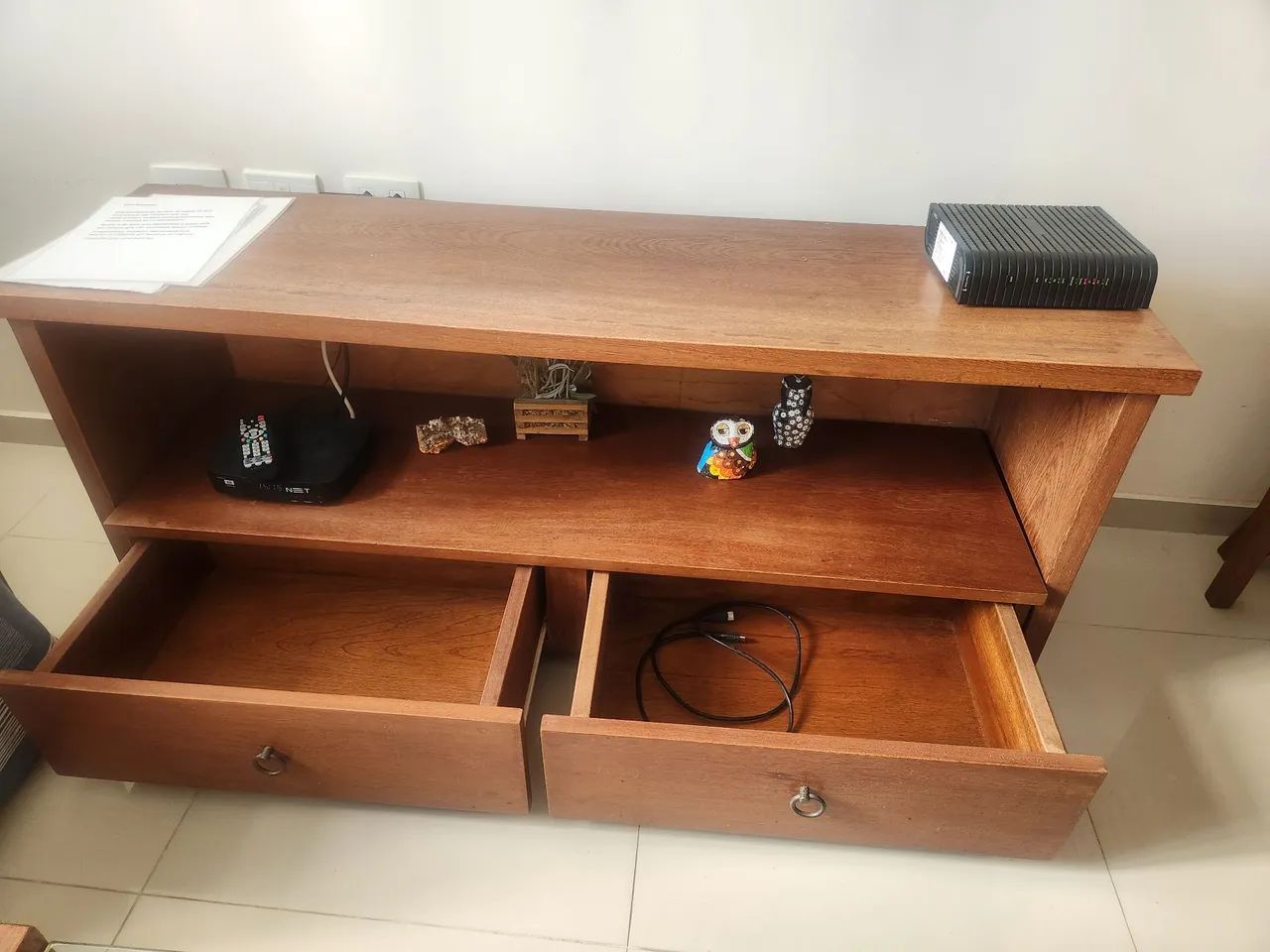 Rack para TV de 140 x 40 de madeira maciça  - Foto 2