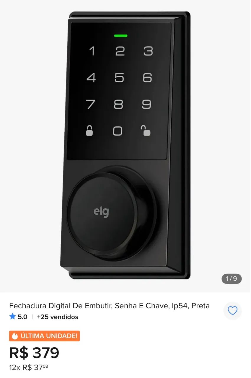 Fechadura eletrônica nova sem uso - Foto 4