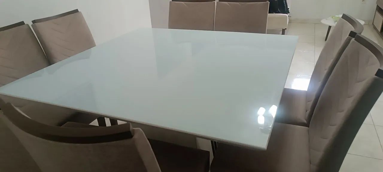 Mesa 1,40 x 1,40 com 8 cadeiras - Foto 2