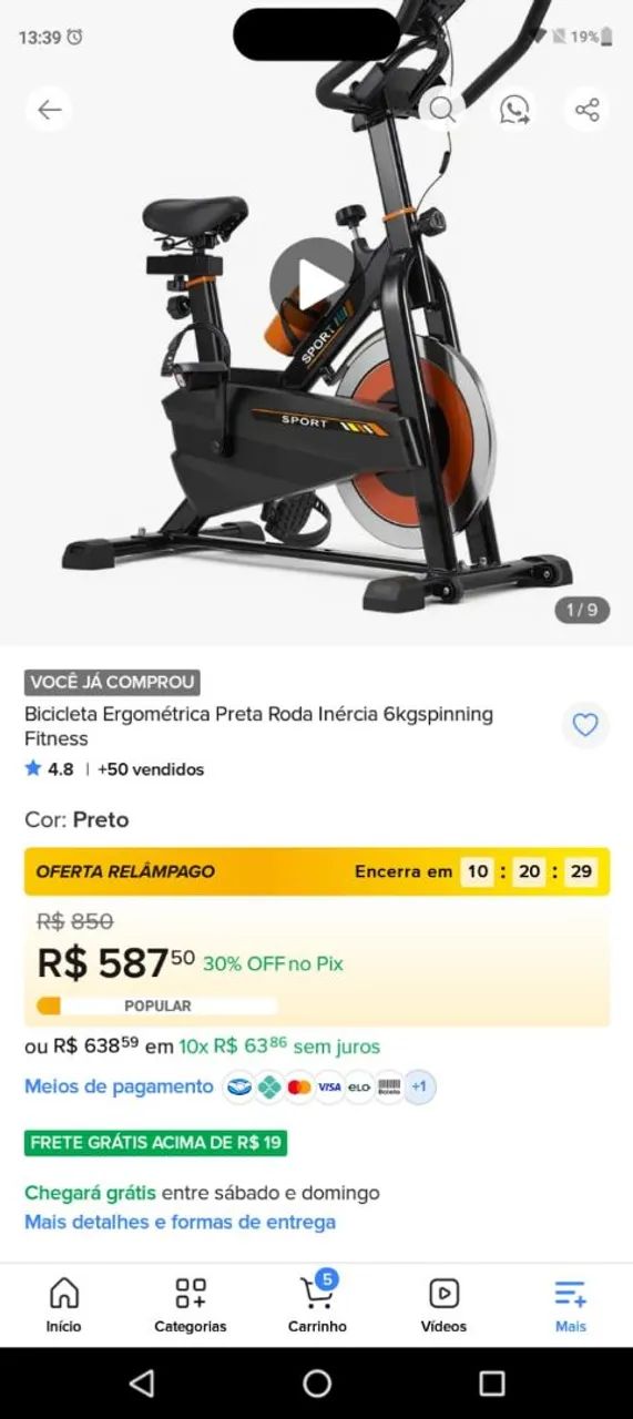 Esteira e bike elétrica 