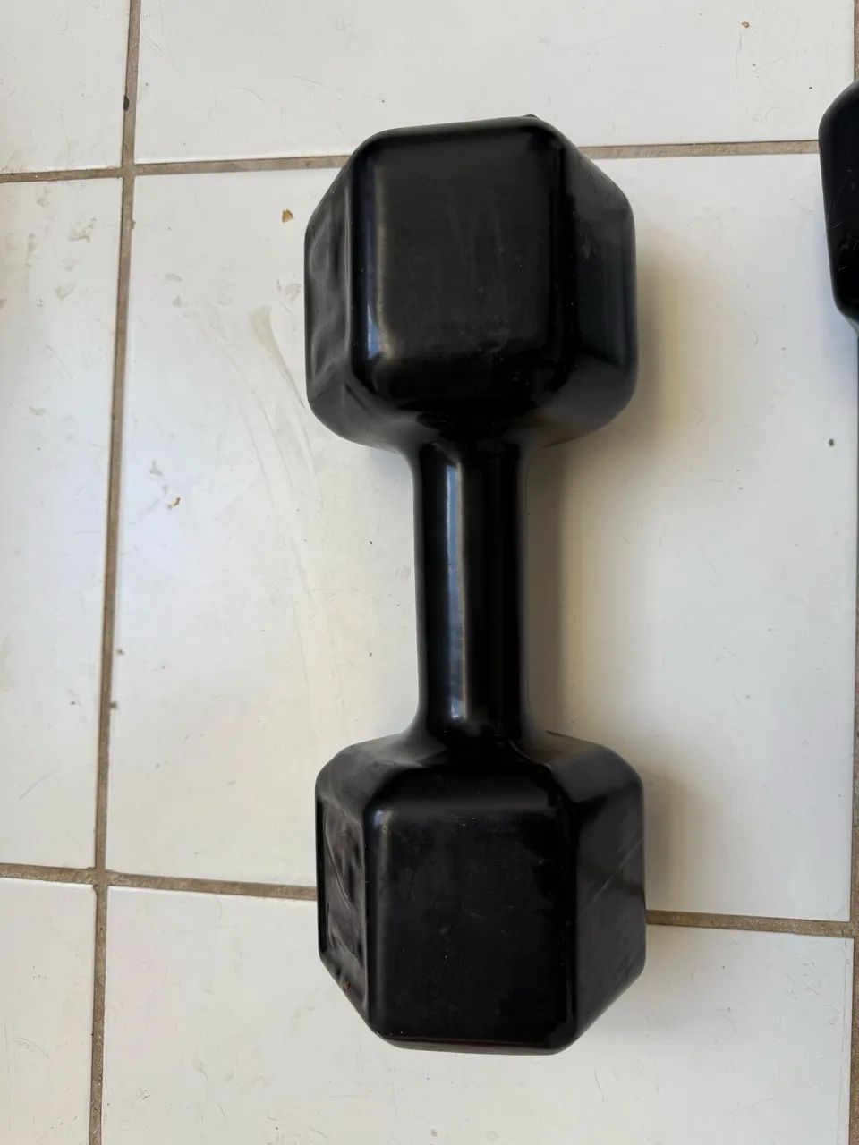 Par Halter 14 Kg Emborrachado Sextavado Peso Total 28kg Preto - Foto 2