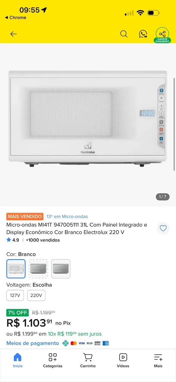 Microondas Eletrolux 31 litros - Foto 2