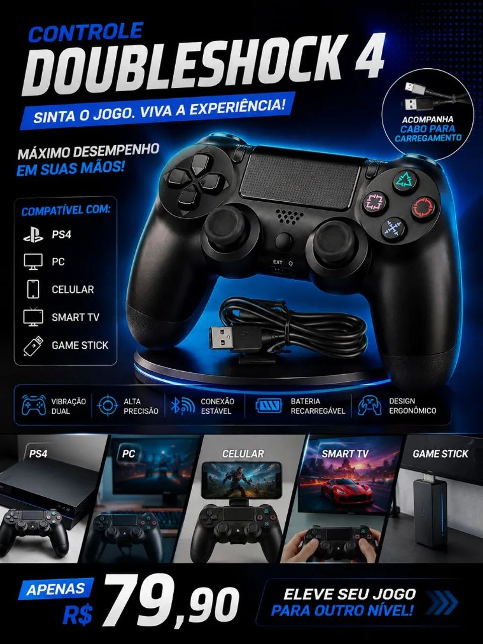 CONTROLE SEM FIO BLUETOOTH