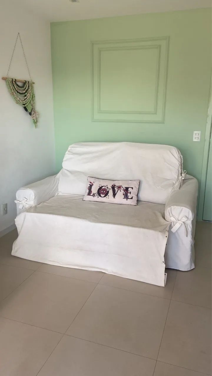 Sofá Suede Rose com capa impermeável  - Foto 3