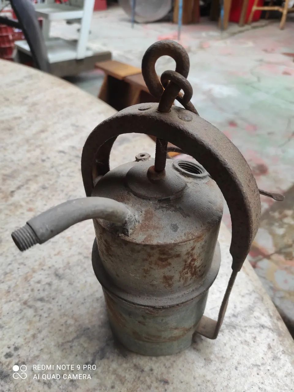 Lanterna antiga,carbureto ,Leia: - Foto 2