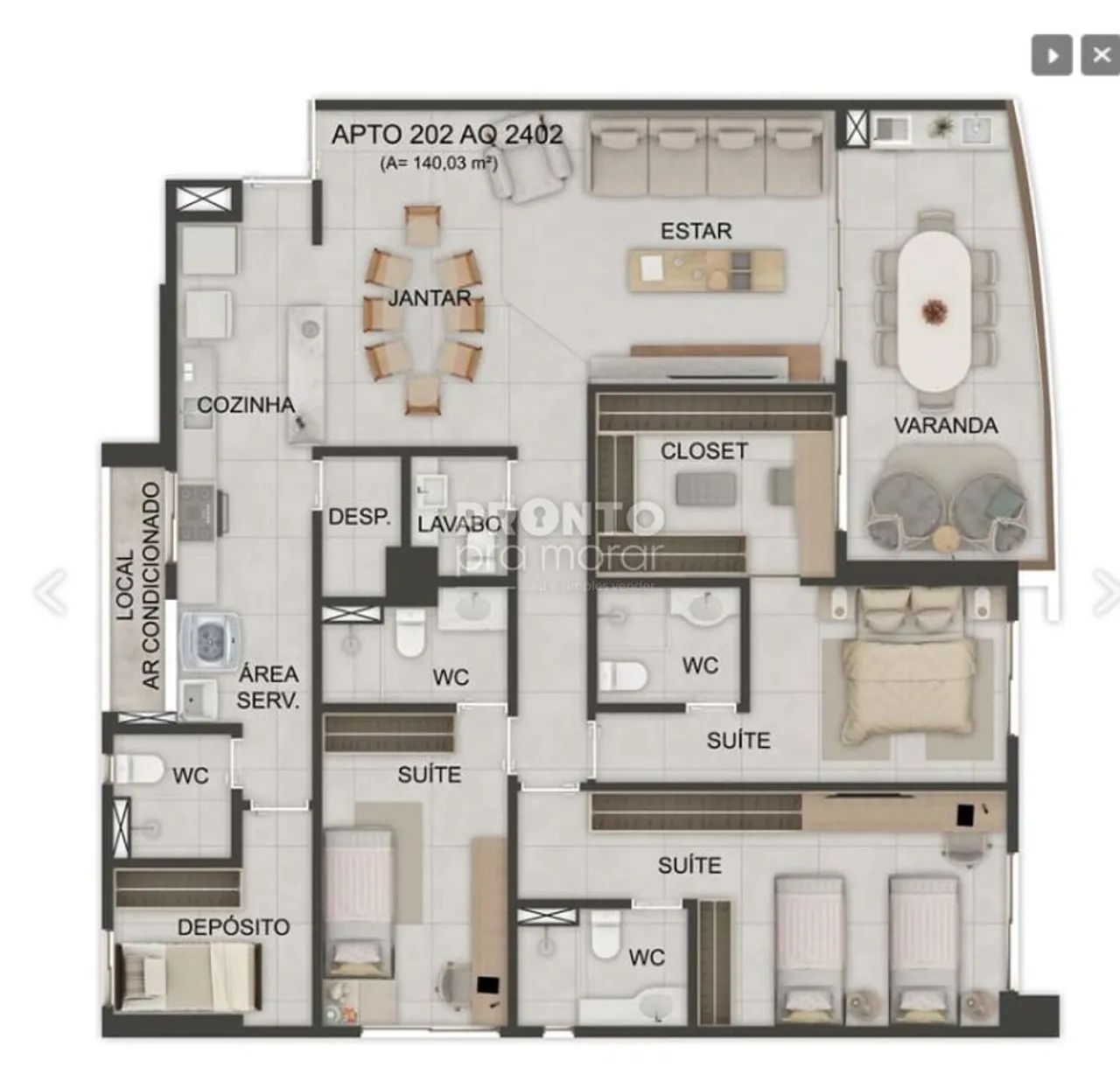Flat com 4 quartos em Centro - Foto 2