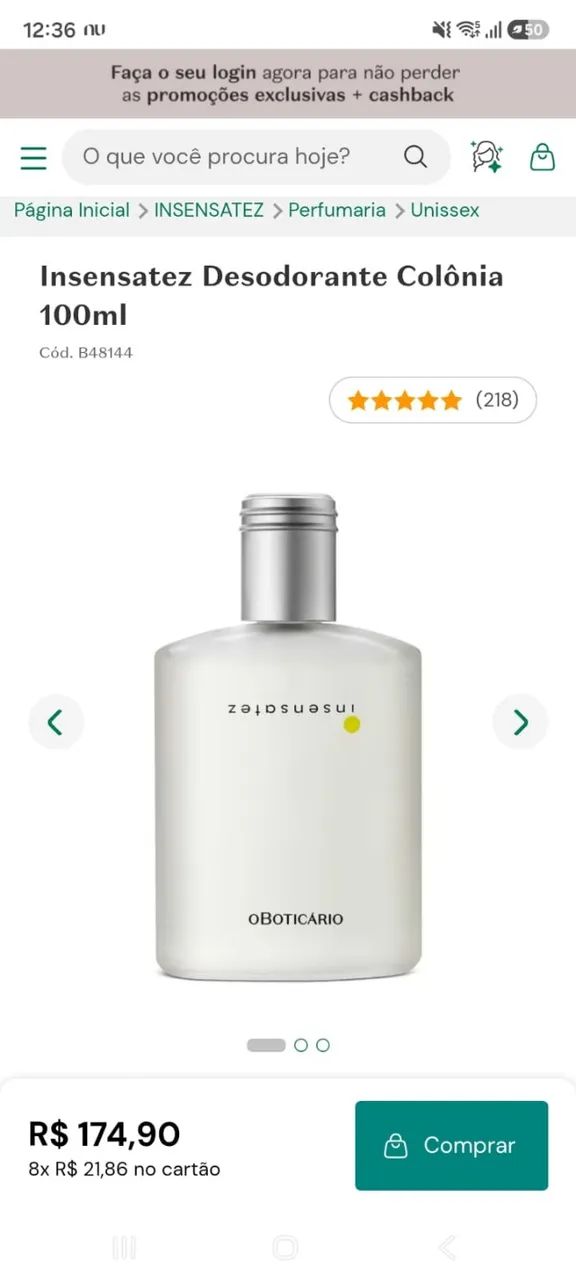 Perfume Boticário Insensatez - Foto 3