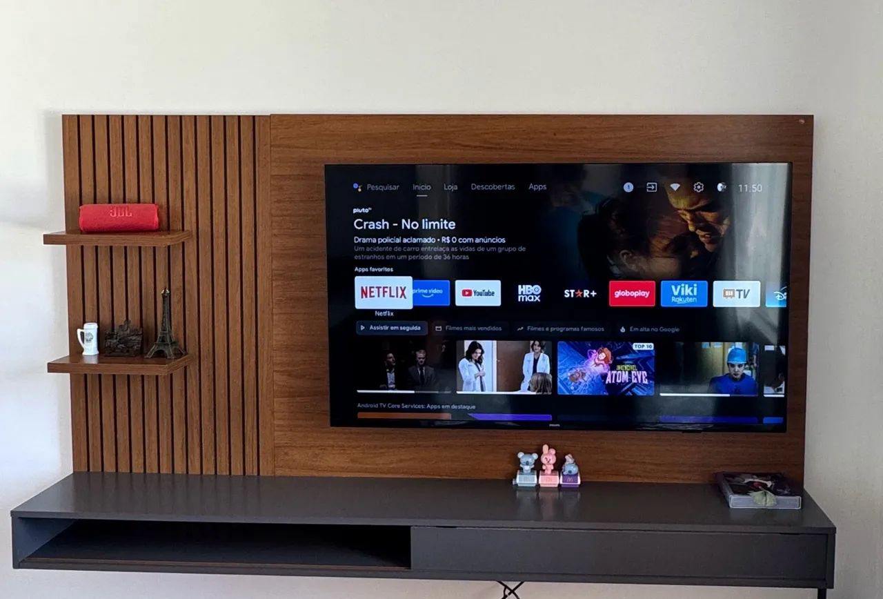 TV PHILLIPS SMART 4K + PAINEL COM RACK - Foto 2