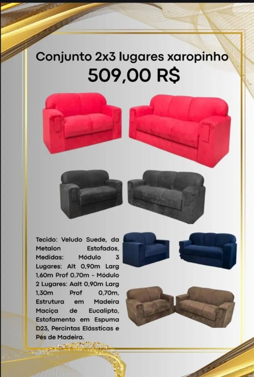 Conjunto 2x3 lugares (Pague na entrega)