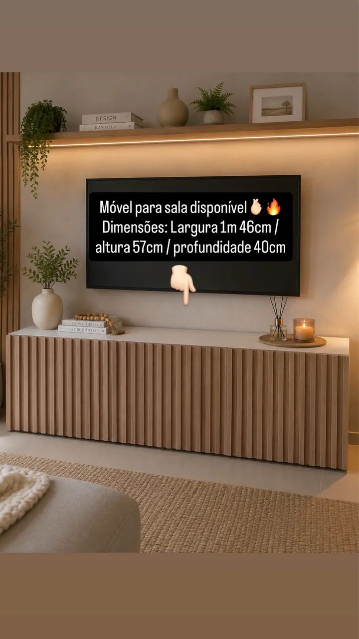 Móvel com portas ripadas.  - Foto 4