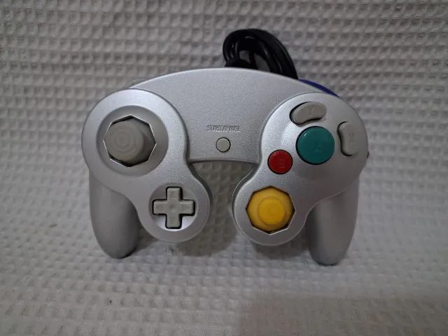 controle game cube prata novo