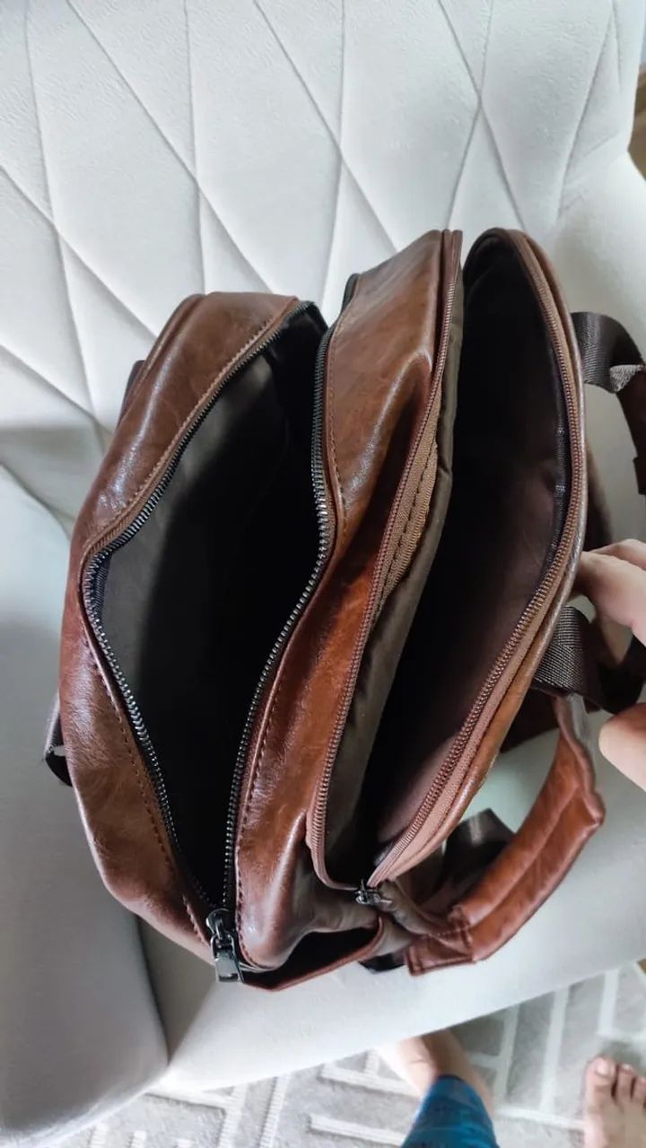 Mochila bolsa Marrom com divisórias 