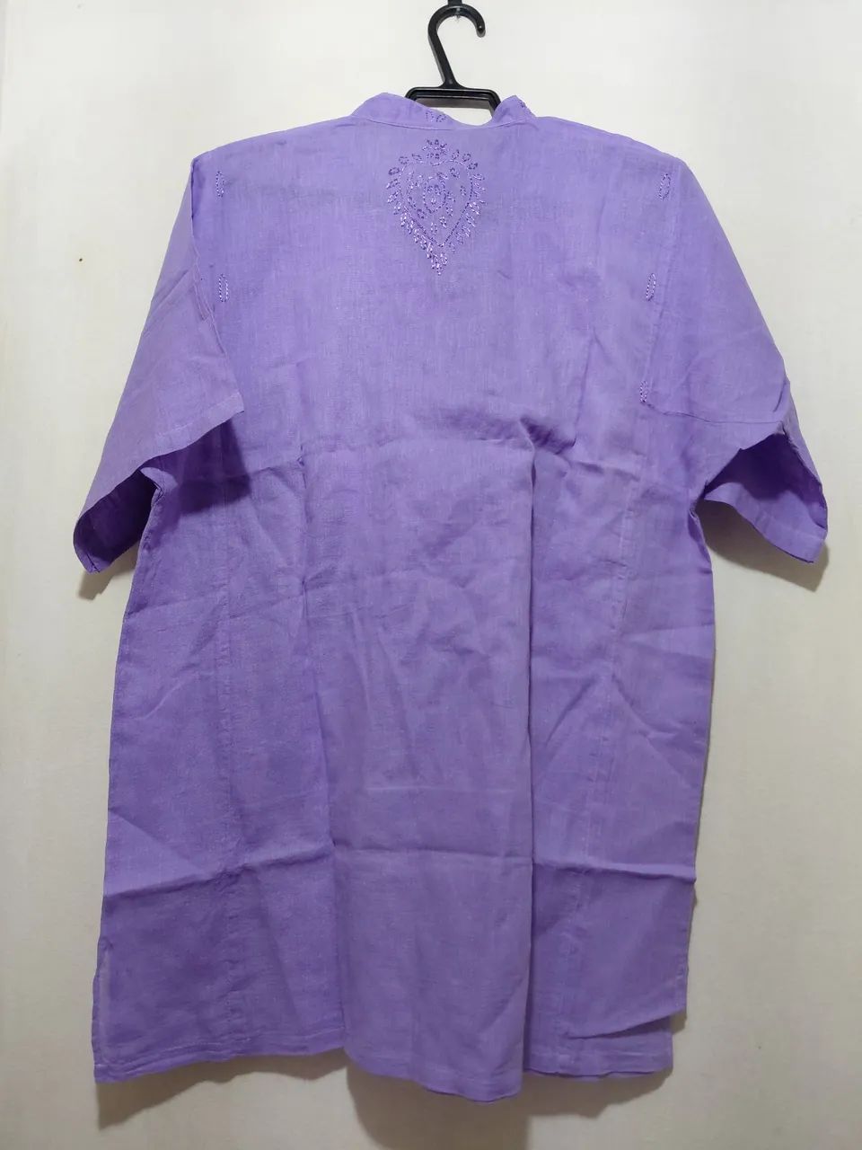 Blusa Algodão Lilás com Bordado - Foto 2