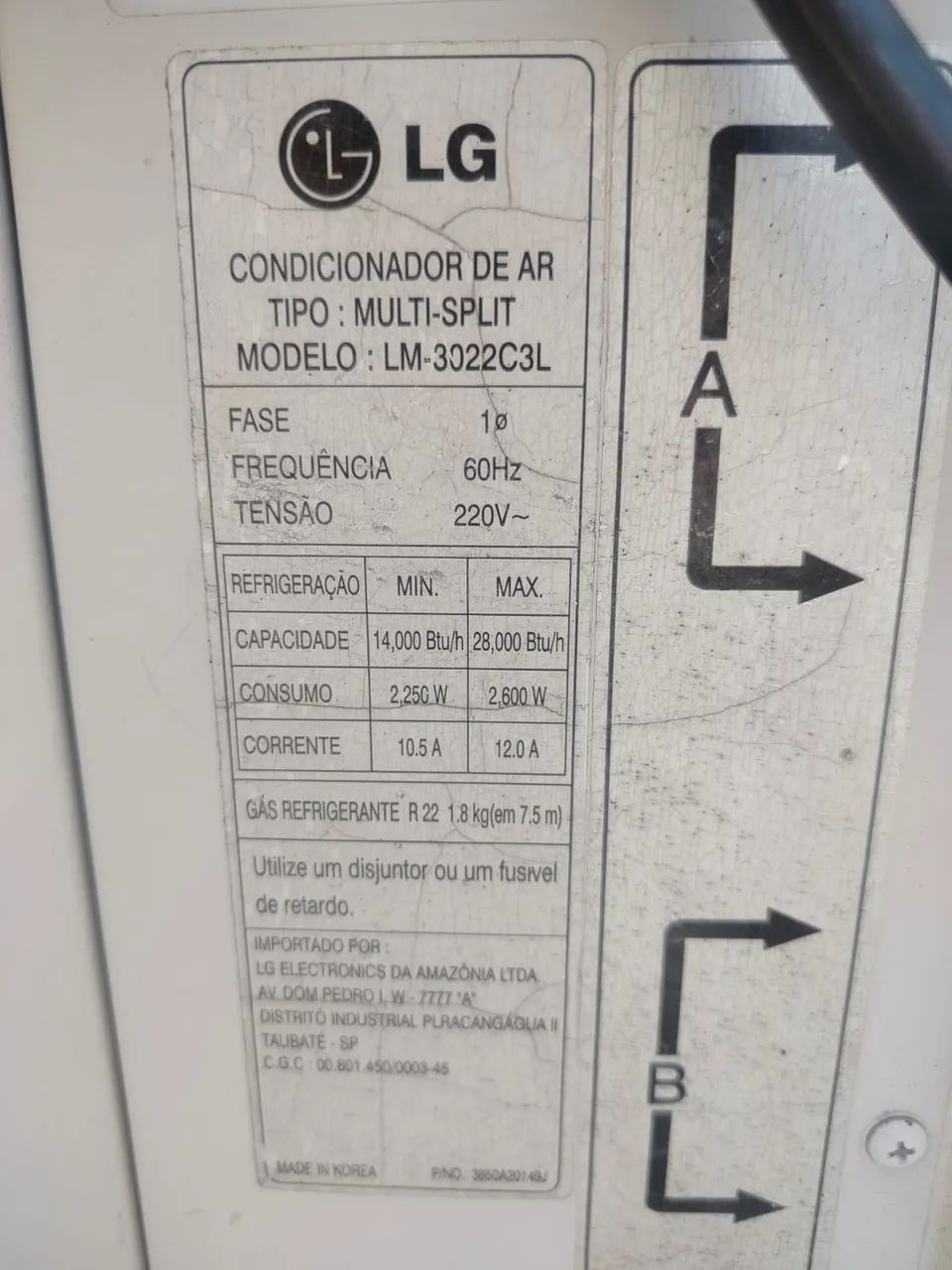 Ar Condicionado Tri Split LG 30.000btus - Completo - Foto 5