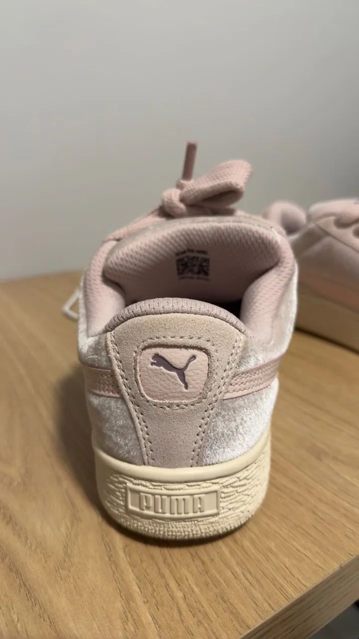 puma basket heart rosa com cadarço largo - Foto 3