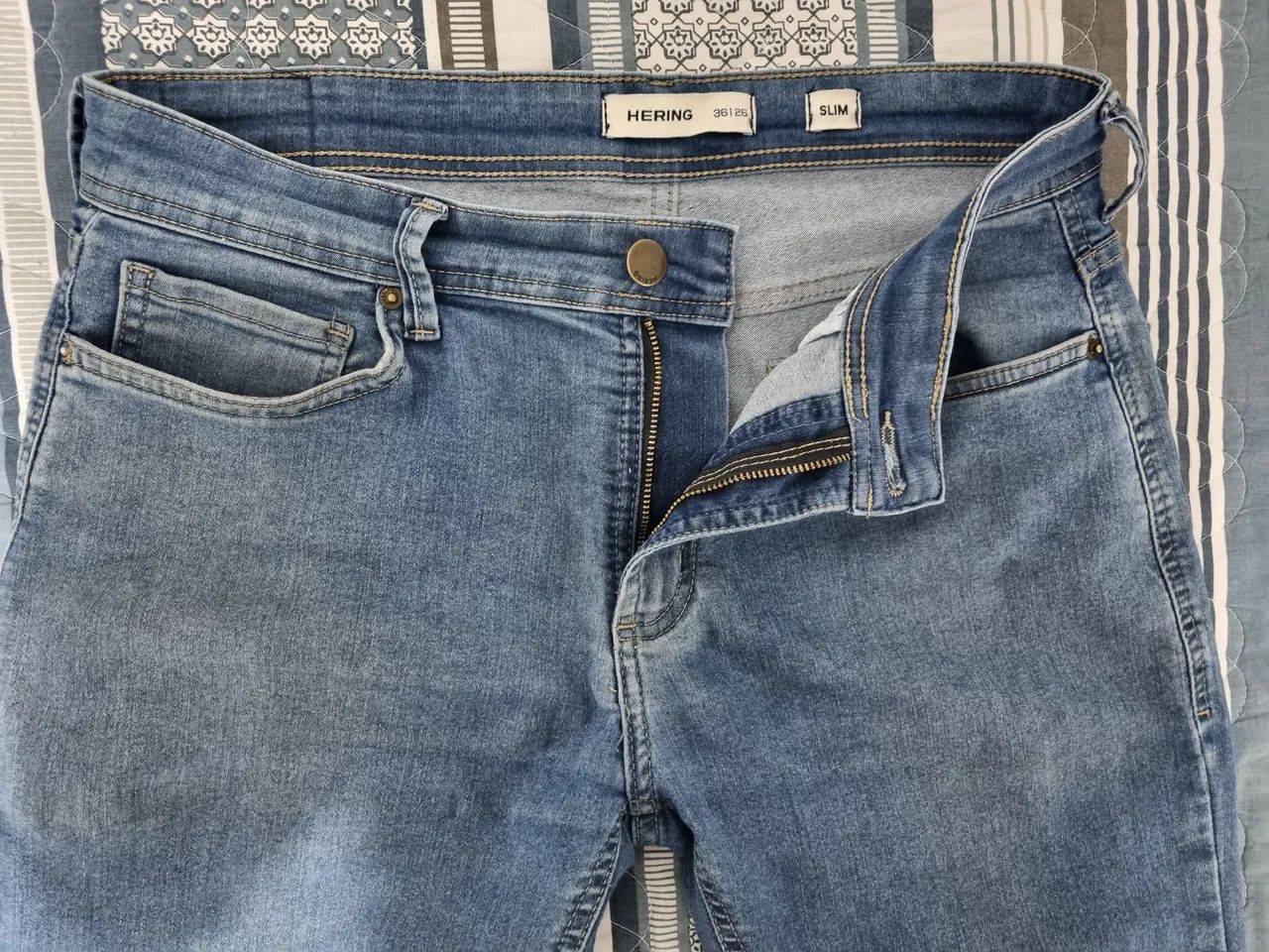 Calça jeans masculina Hering P - Foto 4