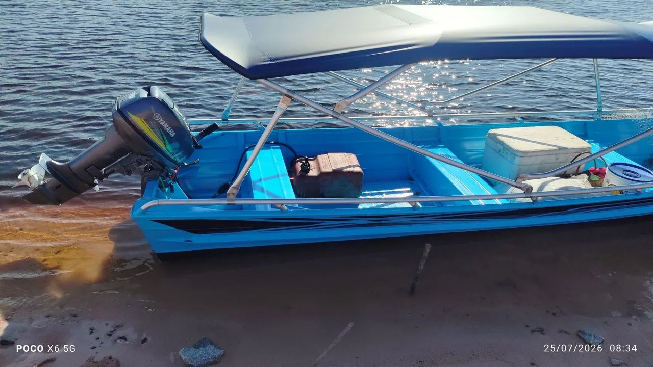 Motor 15 Hp+casco 6 metros novo  - Foto 5