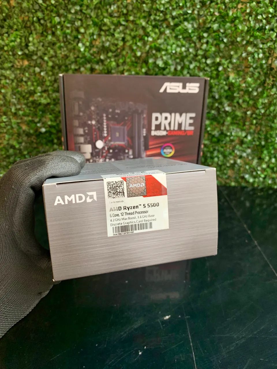 Kit Ryzen 5 5500 + Placa Mãe ASUS B450M Gaming - Foto 2