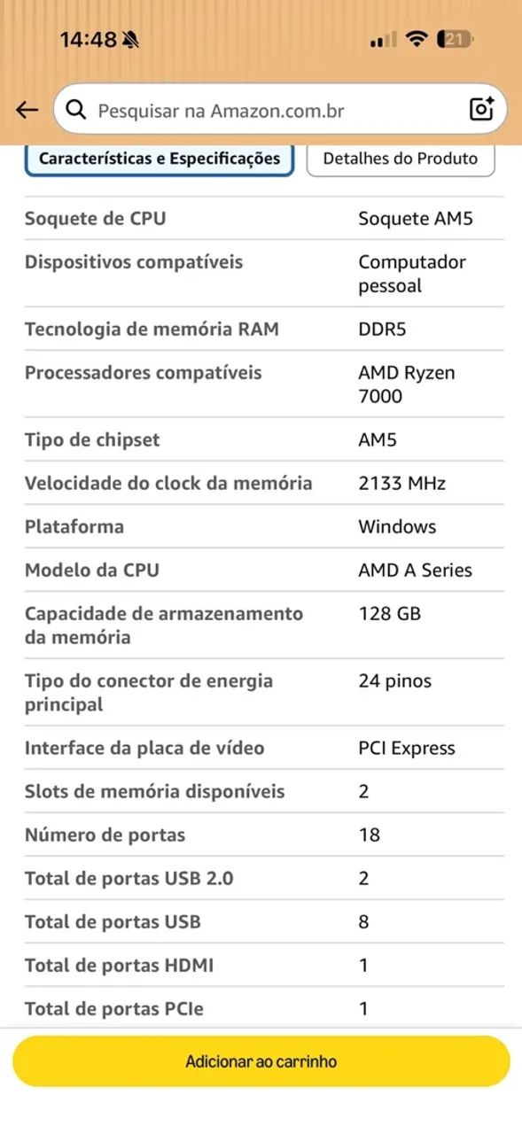 PLACA MÃE TUF GAMING ASUS B650M-PLUS - Foto 5