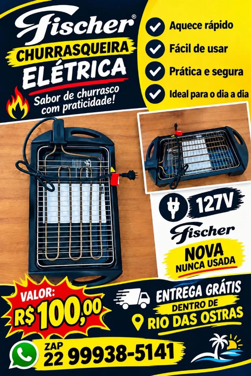 Churrasqueira elétrica nova 