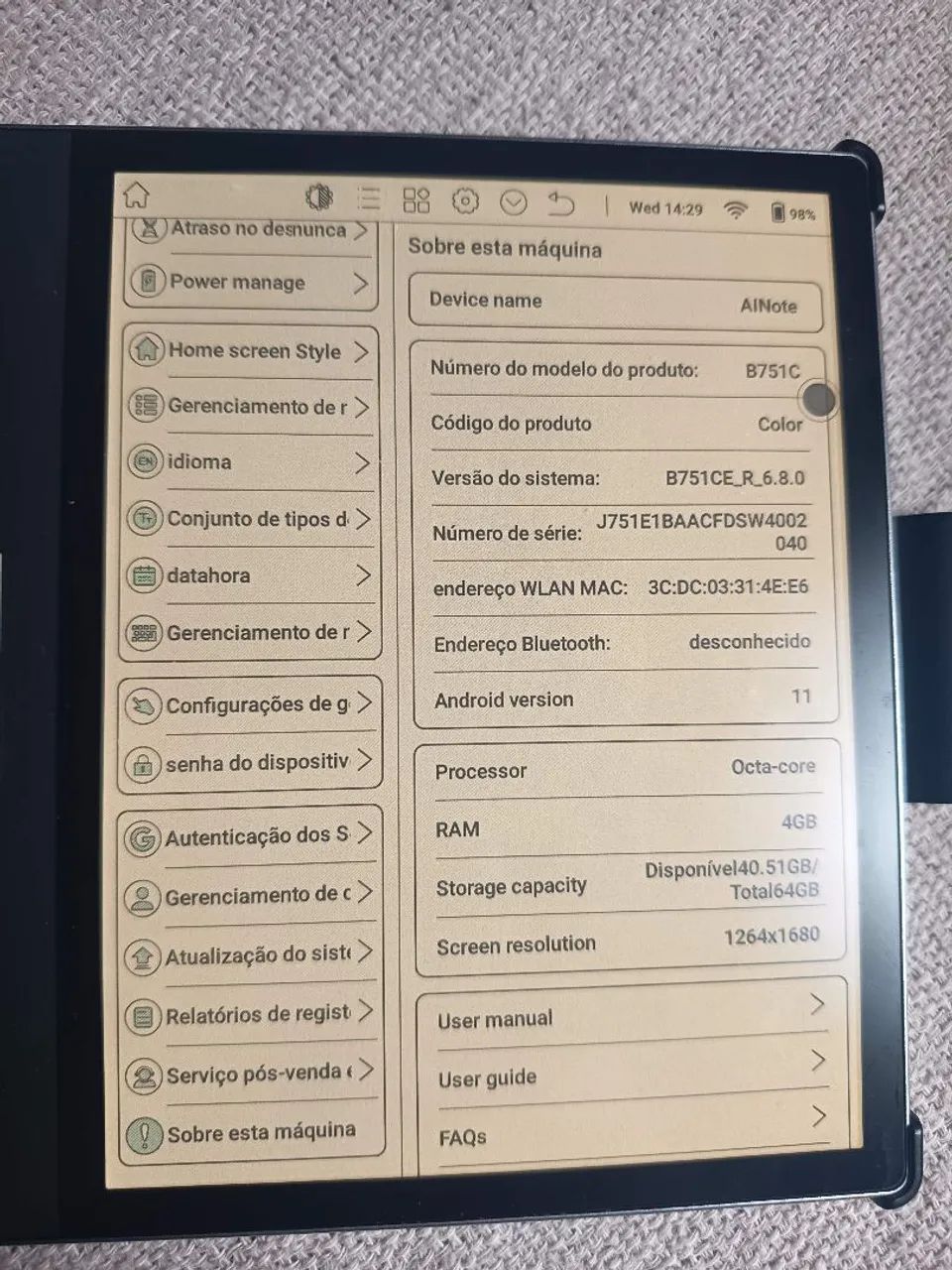 E-reader Bigme B175c Color em estado de novo - Foto 4