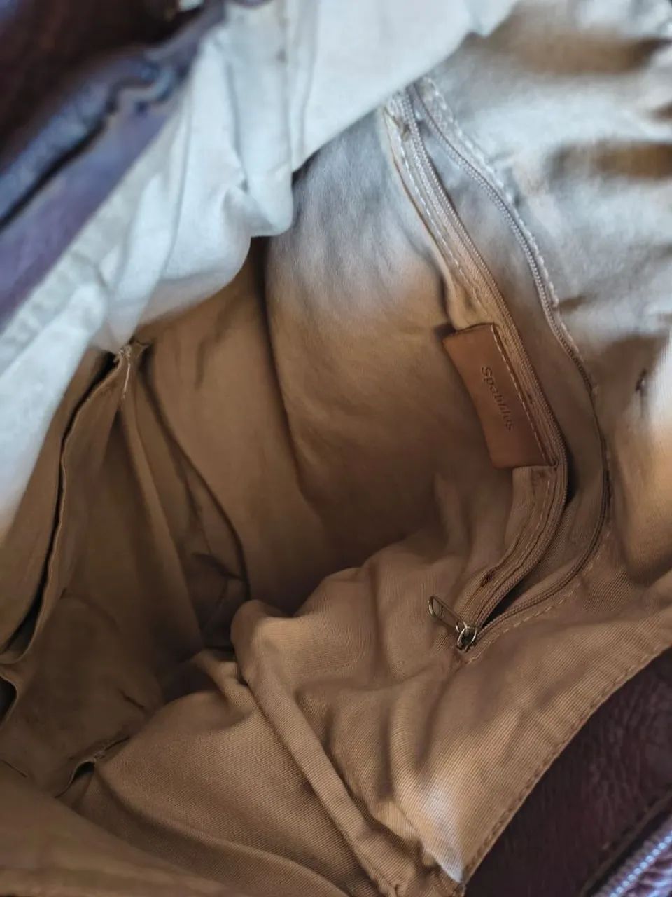 Bolsa de couro marrom com franjas - Foto 5