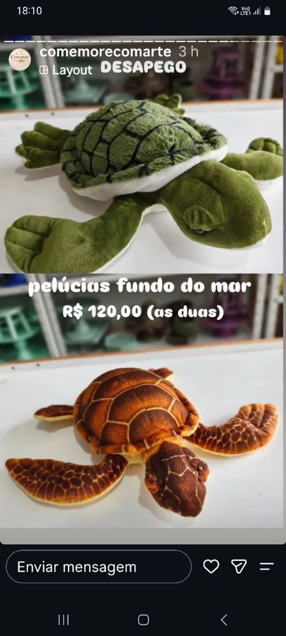 Pelucia fundo do mar