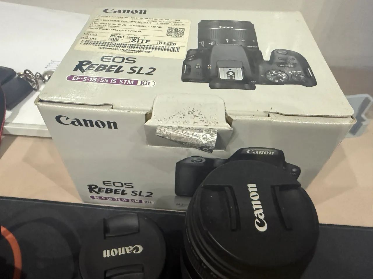 Câmera cânon sl2 supernova com lentes