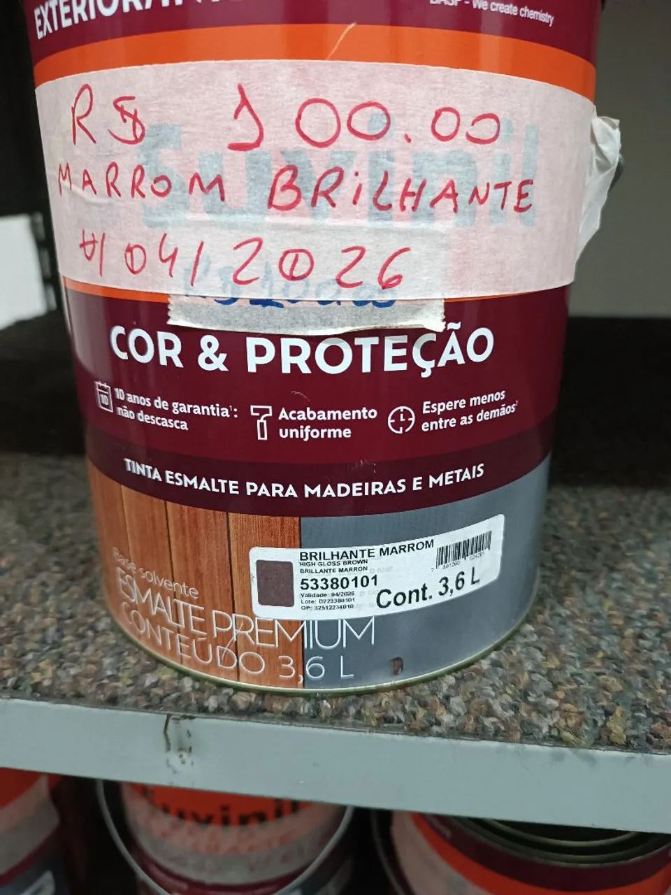 Tinta Esmalte Premium Suvinil Marrom Brilhante 