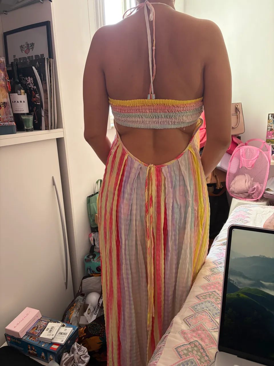 Vestido longo listrado - Foto 3