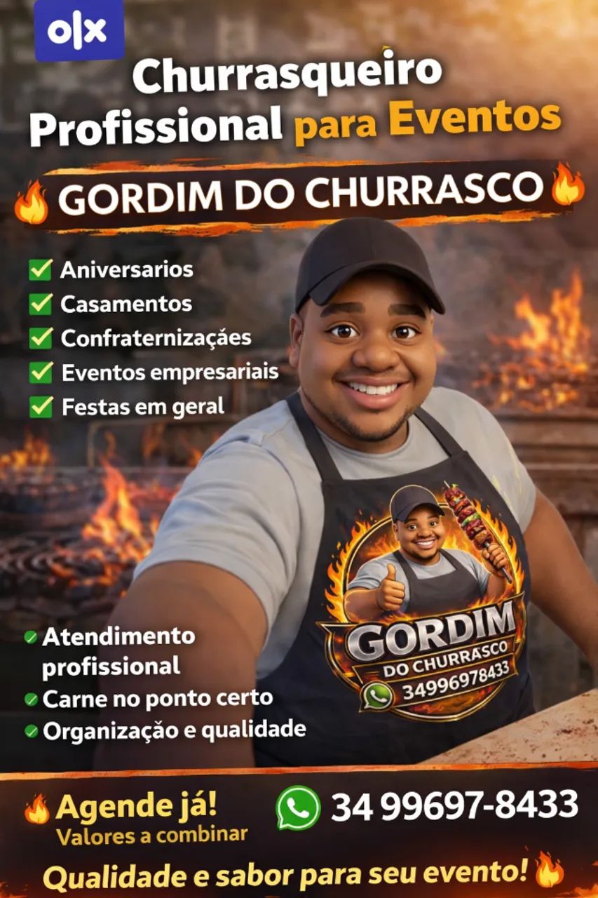 Churrasqueiro para Festas e Eventos | Gordim do Churrasco