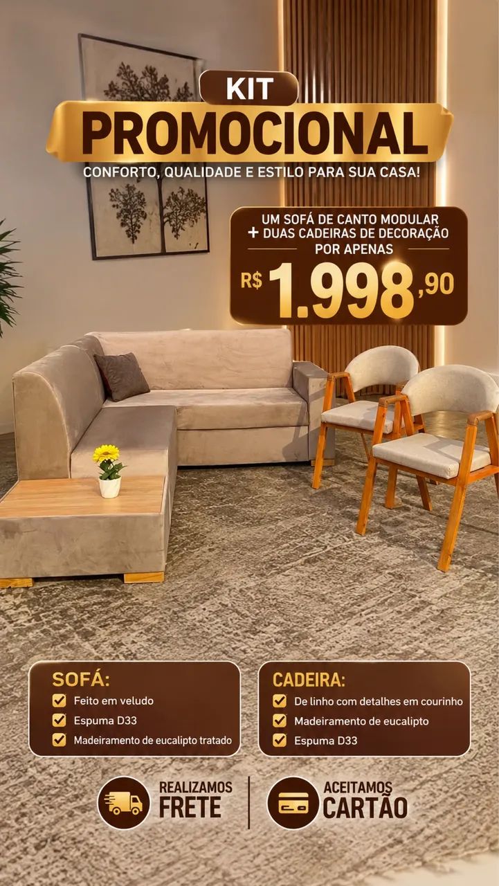 Sofá de canto modular 