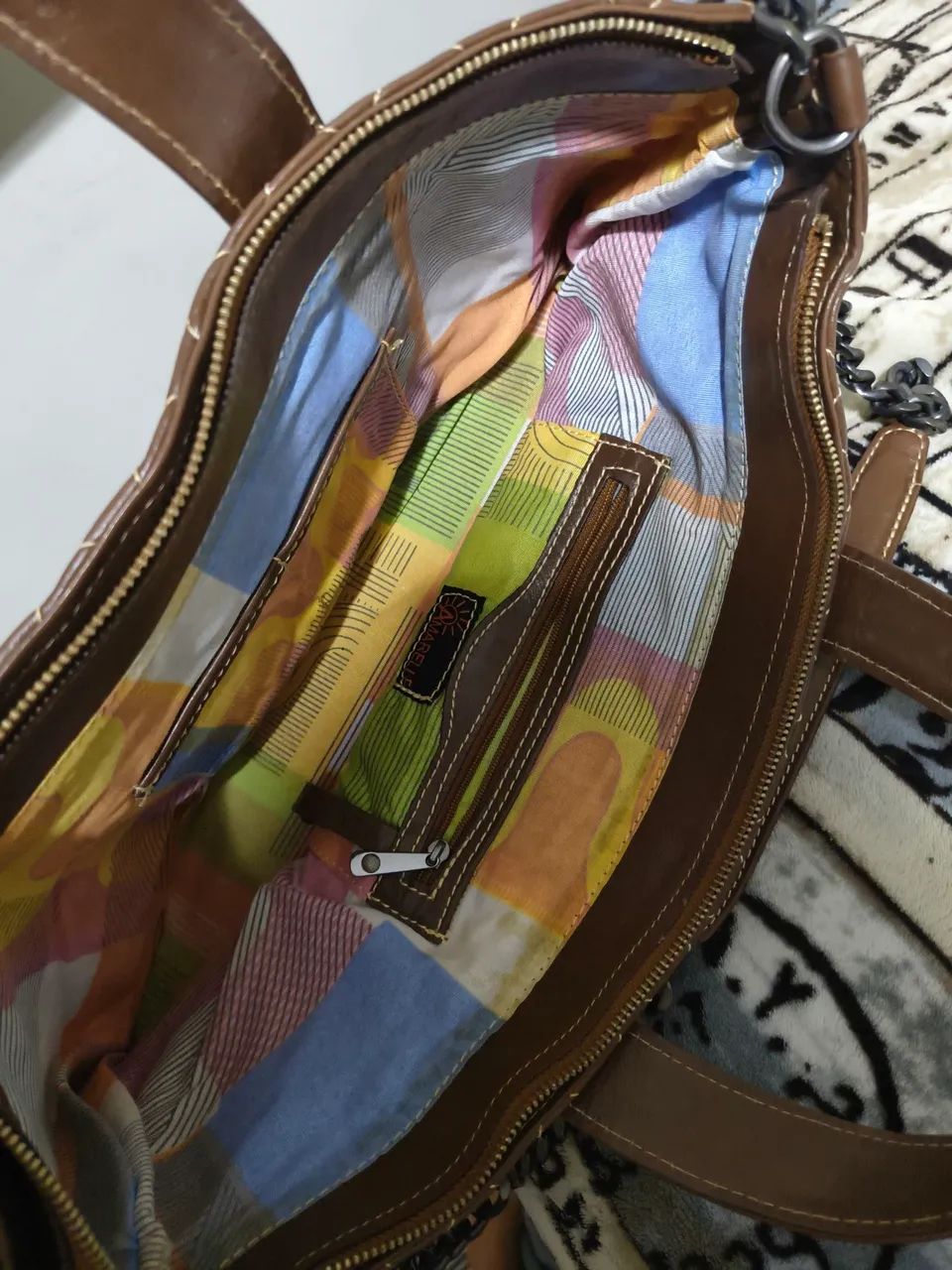 Bolsa couro legítimo amarelle puff retangular alça curta e alça longa  - Foto 5